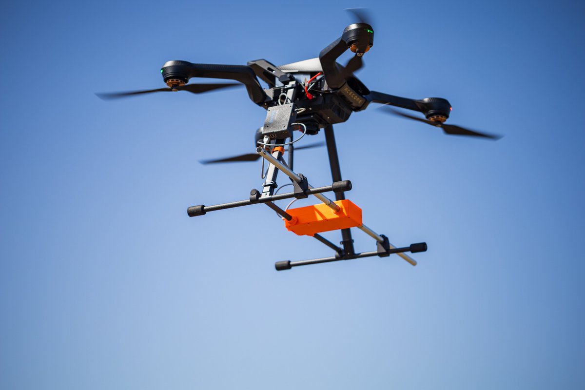 DalHydro's tweet image. An exciting week of training/testing with our new drone and drone-mounted ground penetrating radar and bathymetry sensors (thanks to Hayden for pics)