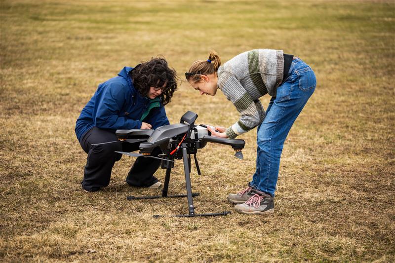 DalHydro's tweet image. An exciting week of training/testing with our new drone and drone-mounted ground penetrating radar and bathymetry sensors (thanks to Hayden for pics)