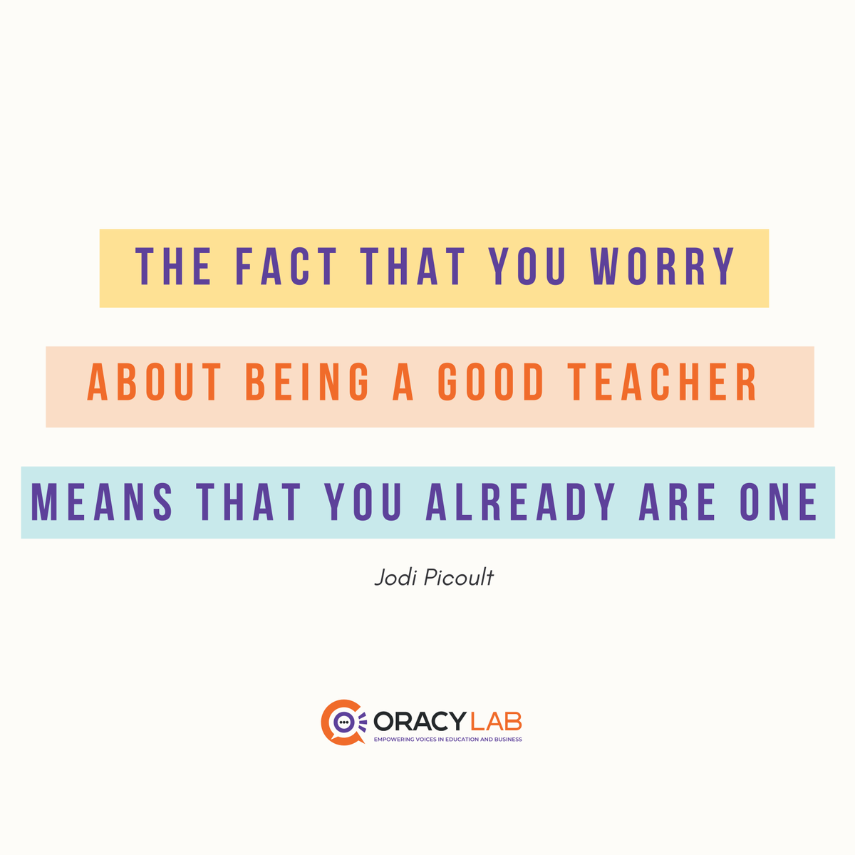 oracy_lab's tweet photo. "The fact that you worry about being a good teacher means that you already are one." 💡

Your care, effort, and heart matter more than you know. Keep going, you’re doing more than you think. 💙
 
#TeacherQuotes #Encouragement #quote #teaching #oracylab https://t.co/txcEVBJWM3