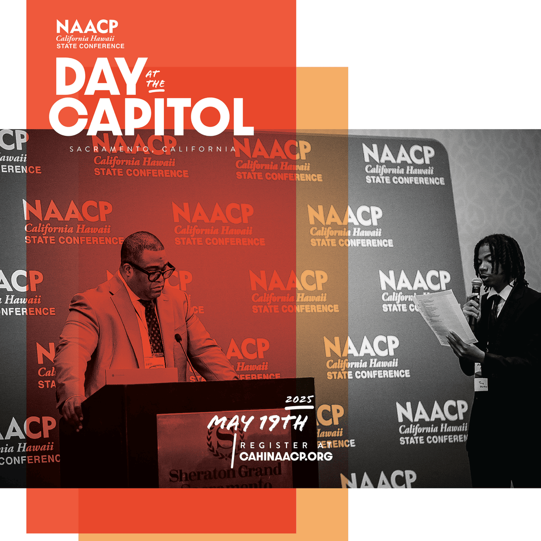 Policy won’t change unless we show up.
On May 19, we’re bringing the people to the Capitol.

🎟️ Grab your ticket + NAACP gear at linktr.ee/cahinaacp 
#NAACPCAHIDATC25 #DayAtTheCapitol