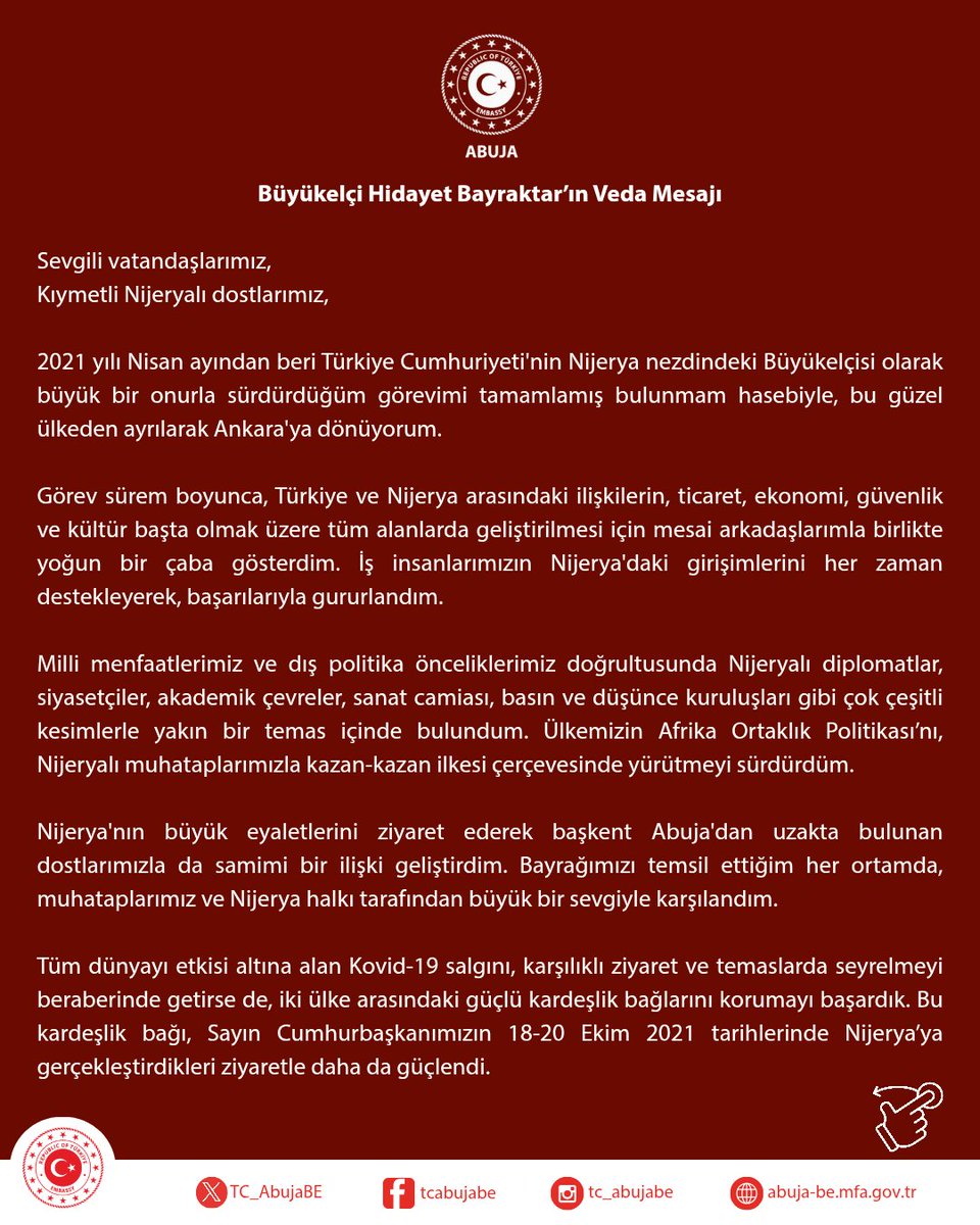 Türkiye in Nigeria tweet media