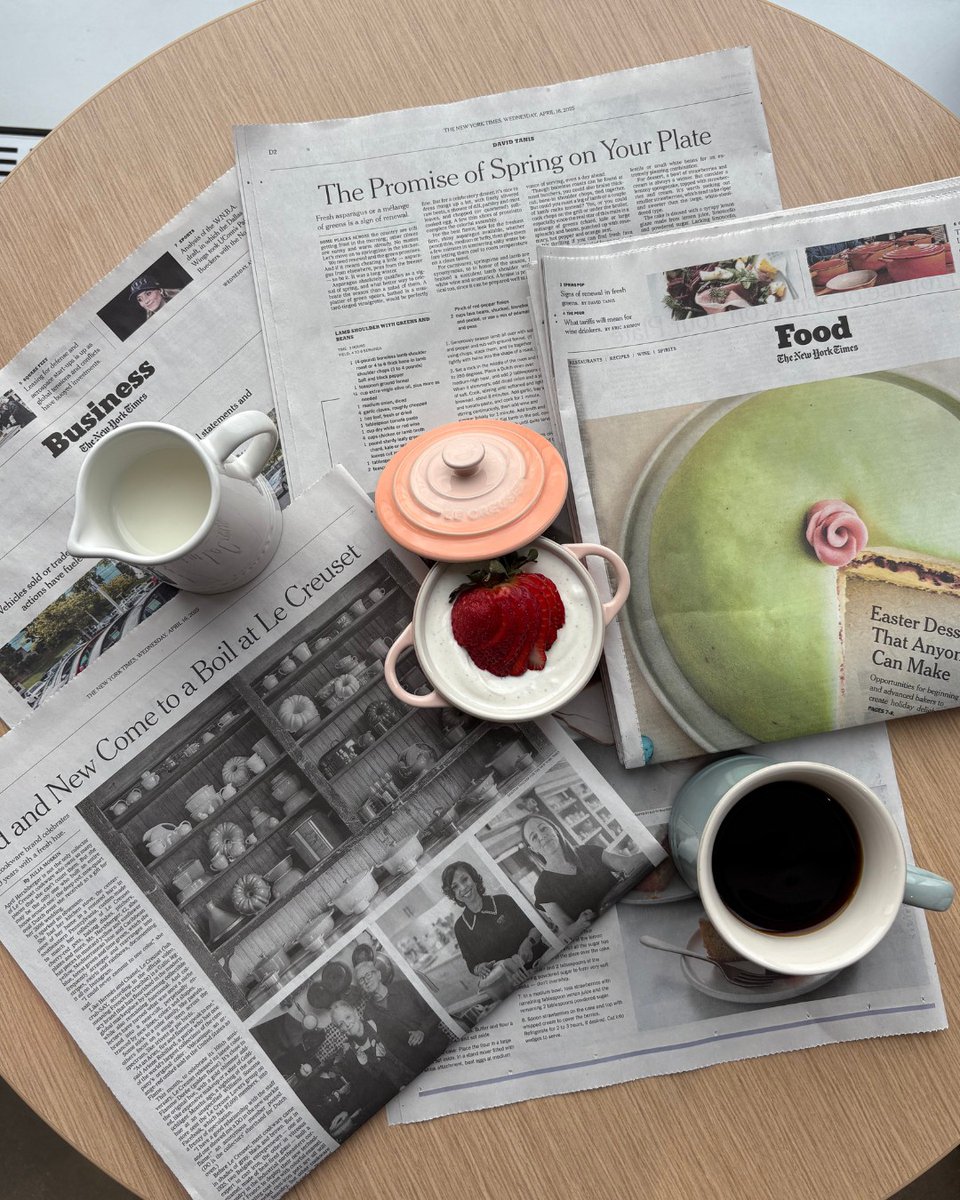 Le Creuset (@lecreuset) on Twitter photo Hot off the press! 🗞️ Pick up today’s <a href="/nytimes/">The New York Times</a> to learn more about our history and the past century of colorful cookware. #100YearsofLeCreuset Hot off the press! 🗞️ Pick up today’s <a href="/nytimes/">The New York Times</a> to learn more about our history and the past century of colorful cookware. #100YearsofLeCreuset