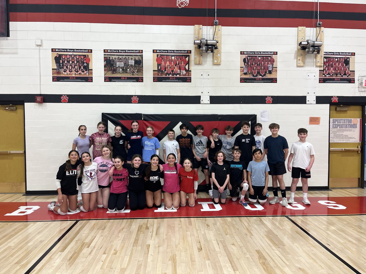 McClure_Sports's tweet photo. Shout out to the 7th grade girls volleyball team coming in this morning to take on the boys!
#wssd101 #stillundefeated #bulldogswin https://t.co/r6IOe5pNKp
