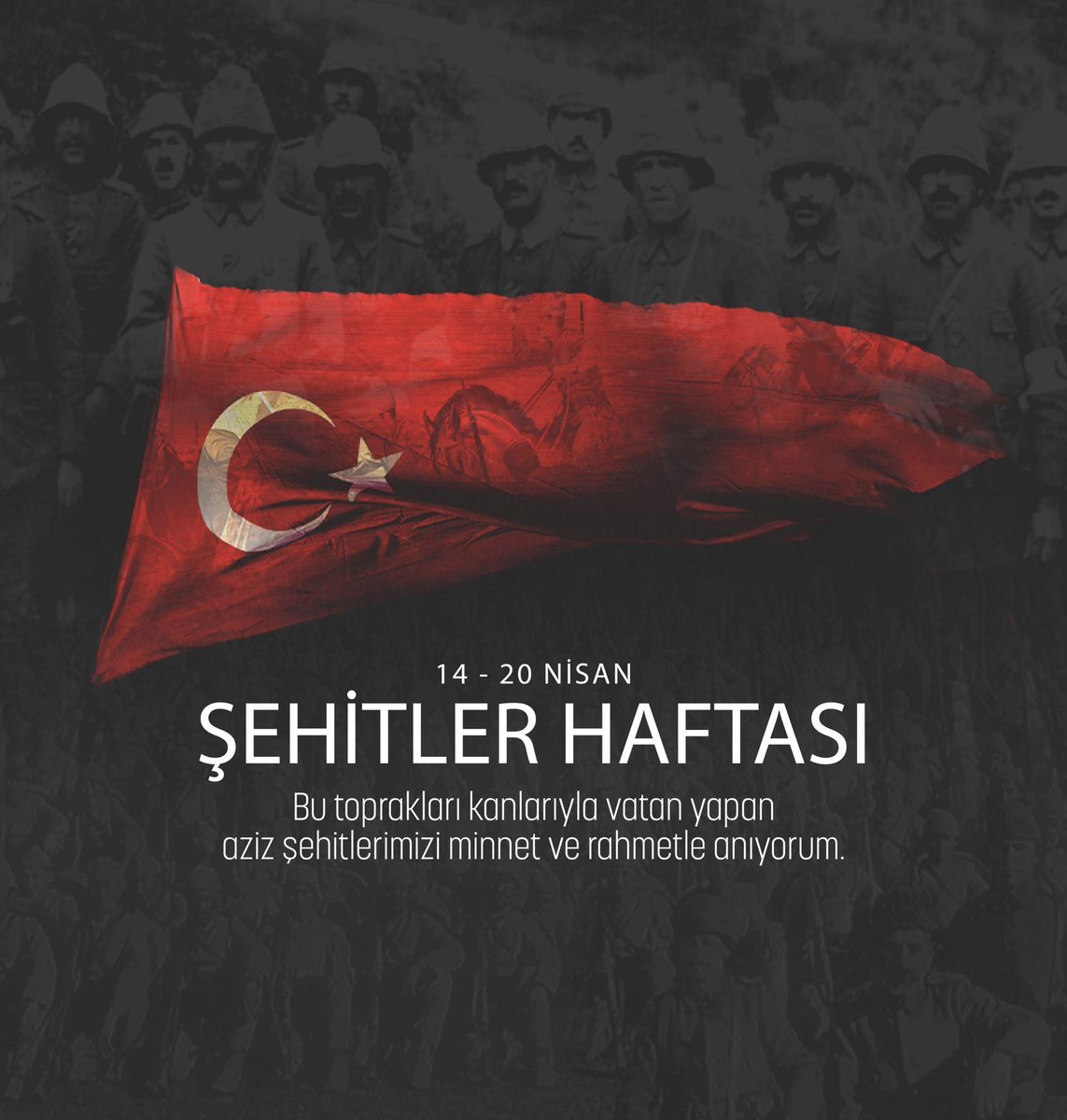 "Bayrakları bayrak yapan üstündeki kandır, Toprak, eğer uğrunda ölen varsa vatandır.”
Bu kutsal vatanın birliği, dirliği ve huzuru uğruna gözünü dahi kırpmadan şehadete yürüyen aziz şehitlerimizi rahmet, minnet ve sonsuz bir şükranla anıyoruz.
Şehitler ölmez, vatan bölünmez!