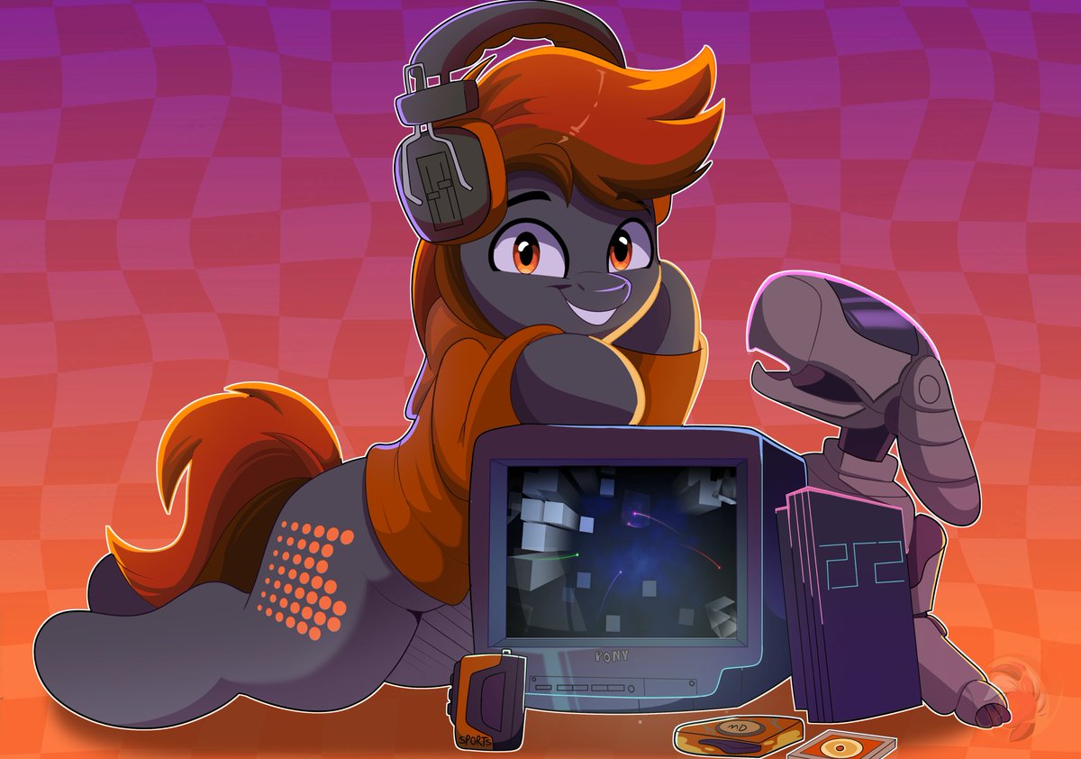 JoaoJohnDraws's tweet photo. looks like we have a retro bro enthusiast x3 heh art piece for @TheCzeky , and sorry being inactive lately, i'm trying to get my routine back but comms still roaling ^^'  
#mlpfim #pony #brony #DigitalArtist #fanart #artist #commission #conceptart #commisionsopen https://t.co/MVw6TTrJ0m