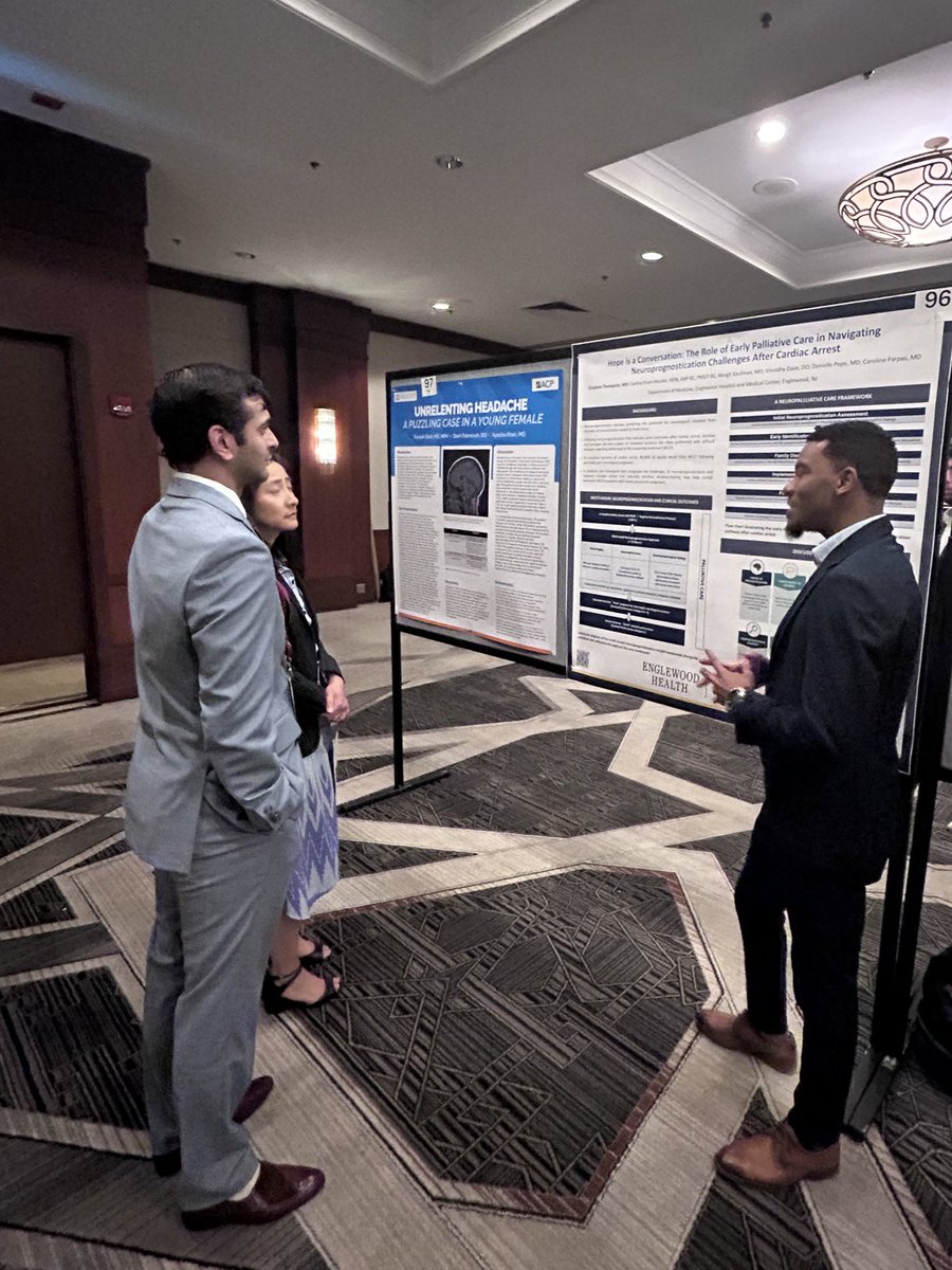 Englewood Hospital Internal Medicine Residency (@englewood_im) on Twitter photo 🇯🇲 Chadane <a href="/CThompson_MD/">Chadane Thompson, MD</a> (PGY3 Chief) discussed a neuropalliative care framework to assist families of comatose survivors of cardiac arrest in complex decision-making, aiming to help curtail premature withdrawal of life-sustaining treatment in patients with falsely pessimistic 🇯🇲 Chadane <a href="/CThompson_MD/">Chadane Thompson, MD</a> (PGY3 Chief) discussed a neuropalliative care framework to assist families of comatose survivors of cardiac arrest in complex decision-making, aiming to help curtail premature withdrawal of life-sustaining treatment in patients with falsely pessimistic