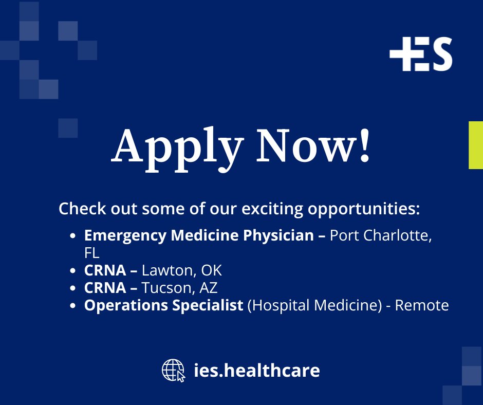 Join our team today!

We're seeking team members who are ready to make a meaningful impact!

See our current opportunities below:
• Emergency Medicine Physician – Port Charlotte, FL
• CRNA – Lawton, OK
• CRNA – Tucson, AZ
• Operations Specialist (Hospital Medicine) – Remote