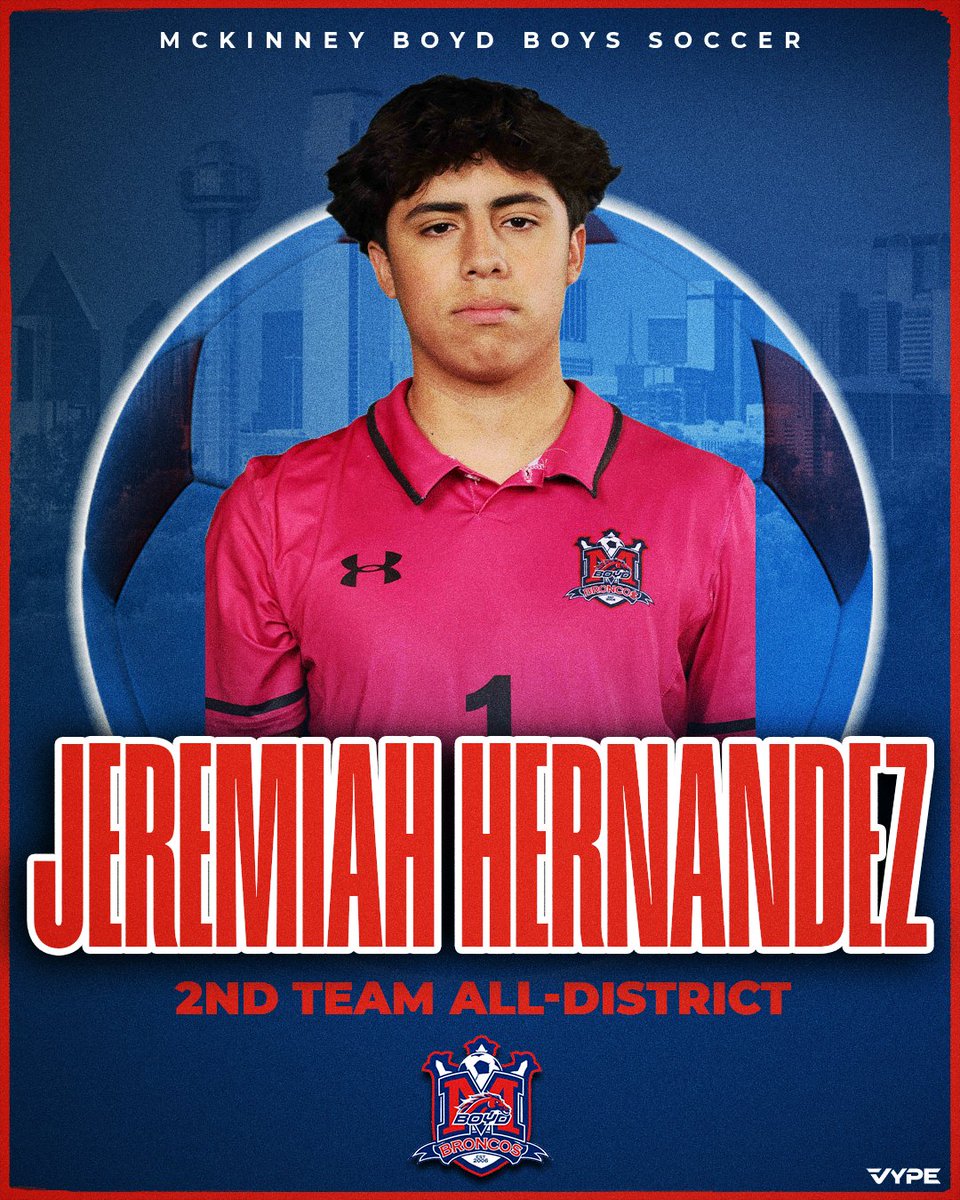 Jeremiah Hernandez stepped up big between the posts multiple times this season, helping us win our first district title since 2021 and earning himself 2nd Team All-District Honors!