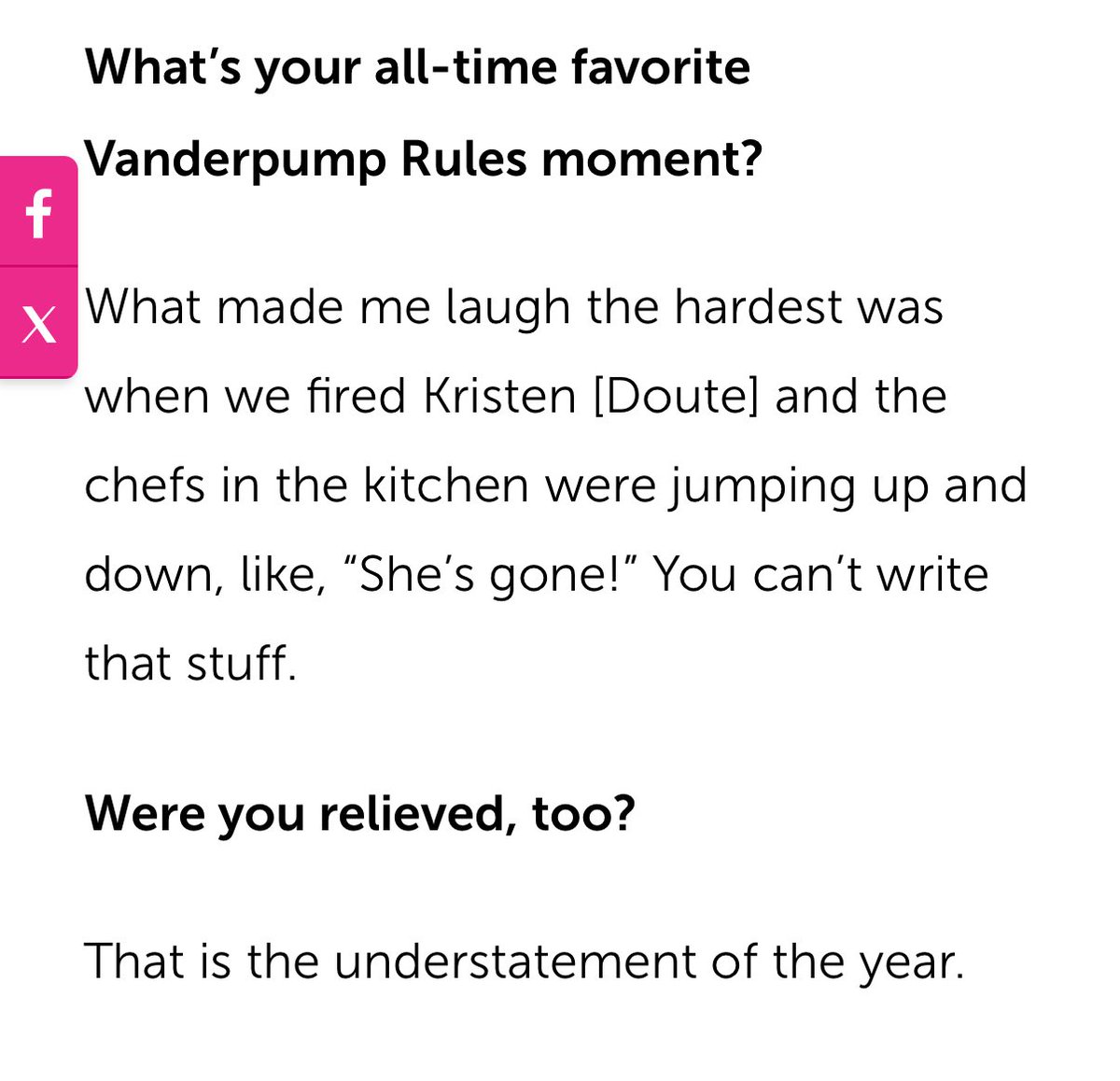 HousewivesHub's tweet image. Lisa Vanderpump’s favourite moment was when she fired Kristen…