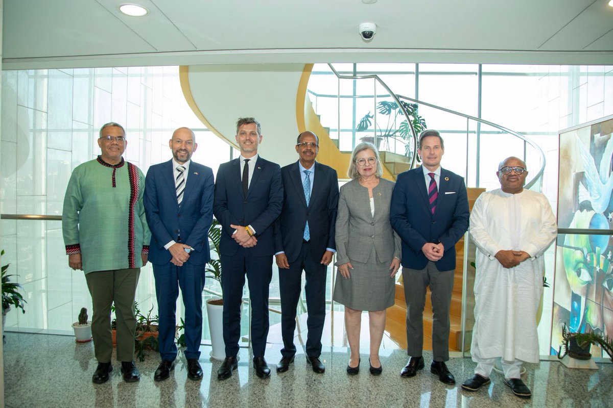 African Union (@_africanunion) on Twitter photo The Chairperson of the AU Commission, H.E. Mahmoud Ali Youssouf <a href="/ymahmoudali/">Mahmoud Ali youssouf</a>, held a meeting with the Nordic Ambassadors who paid him a working visit:- H.E. Sune Krogstrup (Denmark), H.E. Sinikka Antila Finland), H.E. Hans Henric Lundquist (Sweden), & H.E. Stian Christensen The Chairperson of the AU Commission, H.E. Mahmoud Ali Youssouf <a href="/ymahmoudali/">Mahmoud Ali youssouf</a>, held a meeting with the Nordic Ambassadors who paid him a working visit:- H.E. Sune Krogstrup (Denmark), H.E. Sinikka Antila Finland), H.E. Hans Henric Lundquist (Sweden), & H.E. Stian Christensen