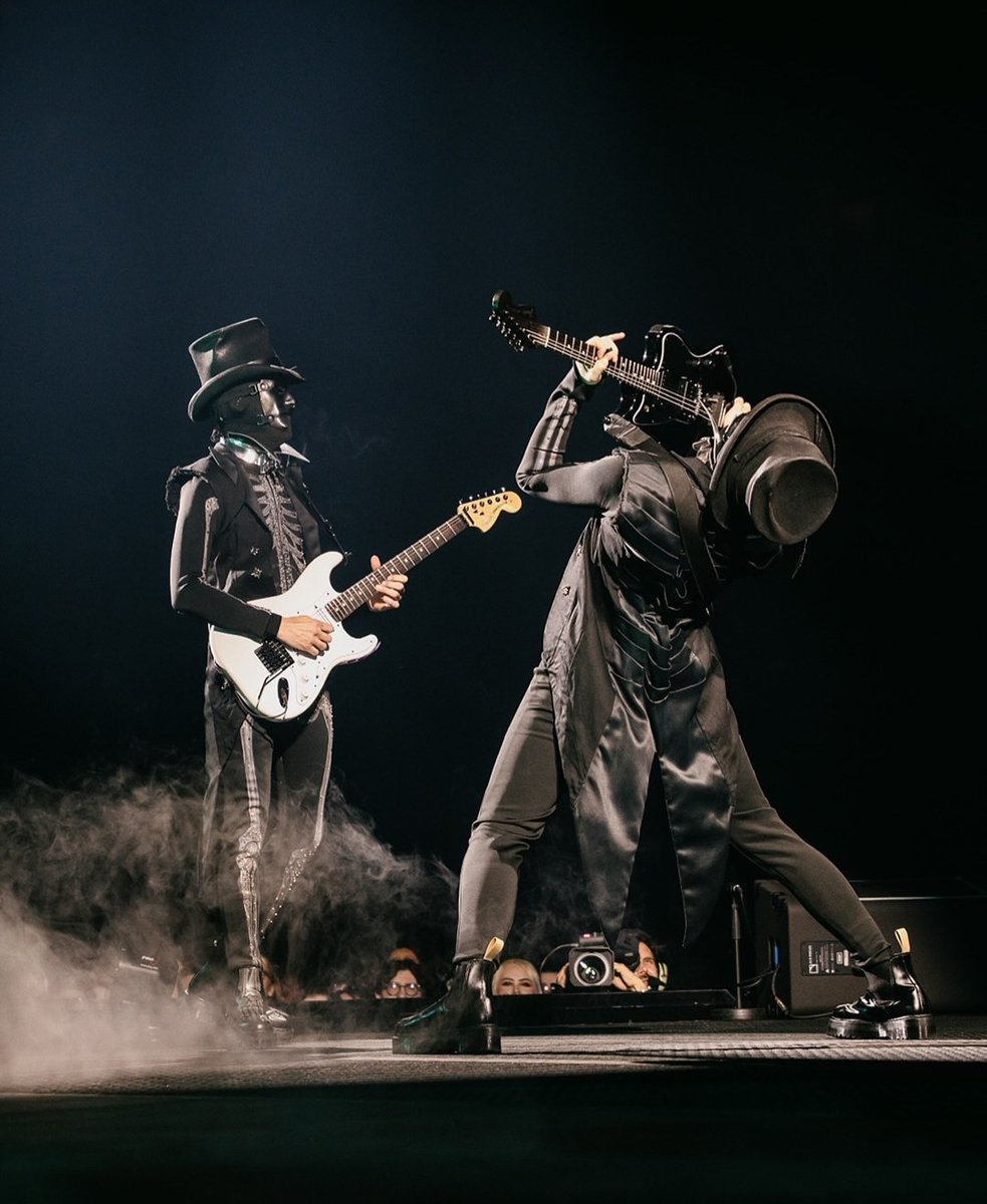 DRAC0NISC0RVUS's tweet image. Absol.ᐟ

Seeing Ghost in Manchester last night was so surreal. Their music has helped me through so much over the past couple of years.

Safe to say I cried. 
(Pictures of the band are from official sources - Ghost and Kerrang Magazine)