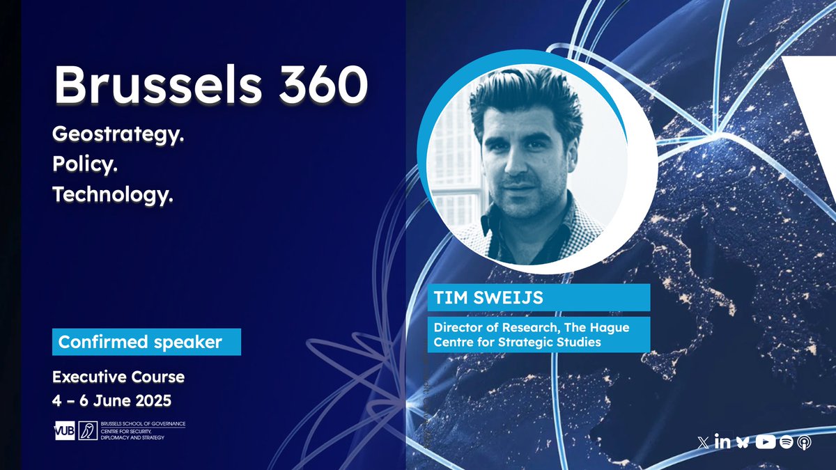 ‼️Brussels 360 Speakers‼️

Join us and Tim Sweijs (HCSS) on the #Brussels360 course to discuss and learn about strategy and transatlantic security.

🐦 Apply by 23 April 2025 for early-bird fees!

Apply today🔸 csds.vub.be/executive-cour…
