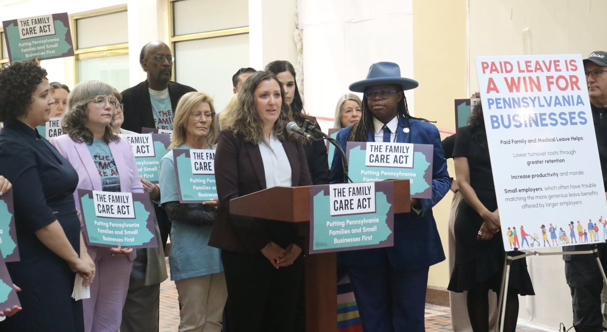 “When I moved from NY to PA, I stayed w/ my employer. A coworker told me to transfer to our NJ office instead,” said Grace Bongiovanni of Chester County. “This was b/c of the paid family leave that's available in NJ but not in PA.” Time to make paid leave a reality for ALL in PA!