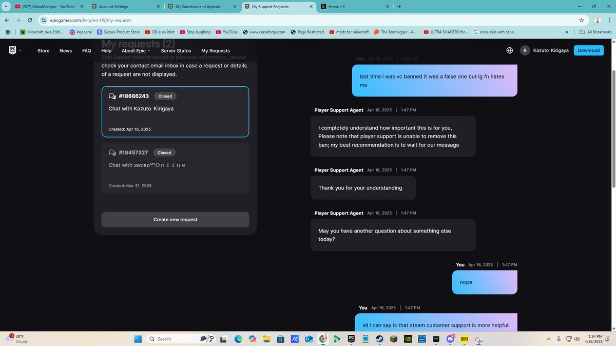 ELeader710's tweet photo. bro epic games be vc banning my account for no reason and when i try to get it appealed they dont help for nothing i hope epic games fix its problems bc its not the first time too #Fortnite #deadgame https://t.co/70HLgl9MC0
