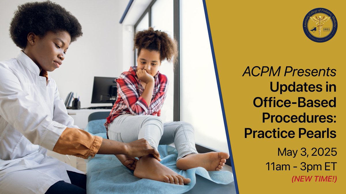 podiatrycollege's tweet image. Join us for our webinar!💻  We&apos;re holding a refresher mini-course on updated podiatric office procedures to help you optimize your work-balance life and get the latest  information on #BillingAndCoding best practices.

Reserve your seat here: acpm.member365.com/public/event/d…

#Podiatry