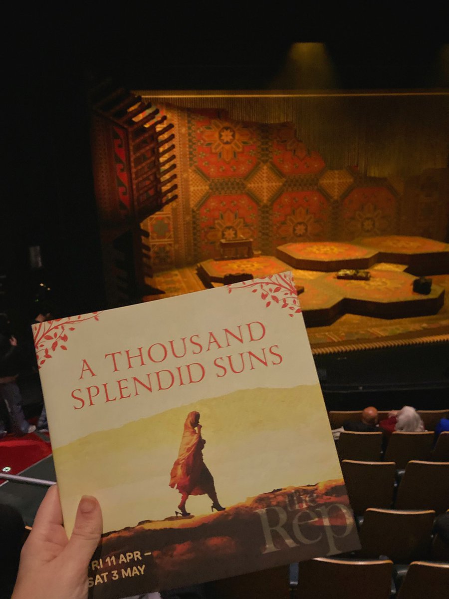 One of my favourite ever books has made it to the stage 😊

We’re here at the <a href="/BirminghamRep/">The Rep</a> tonight for press night of “A Thousand Splendid Suns” I’m ready for my heart to be shattered all over again 💔