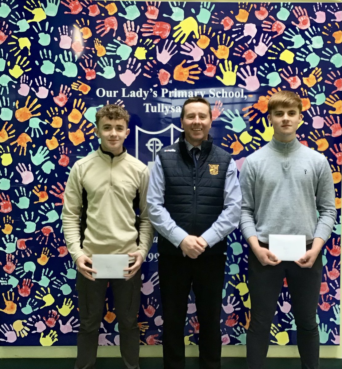 OLPSTullysaran's tweet photo. We welcomed back two of our past pupils this week. Kealon and Ewan were on work experience from St. Patrick’s Grammar School. It was great to see them back @OLPSTullysaran and we wish them and all our past pupils the best of luck for the future!! #LearningthroughFriendship https://t.co/tdFnX7kLoZ