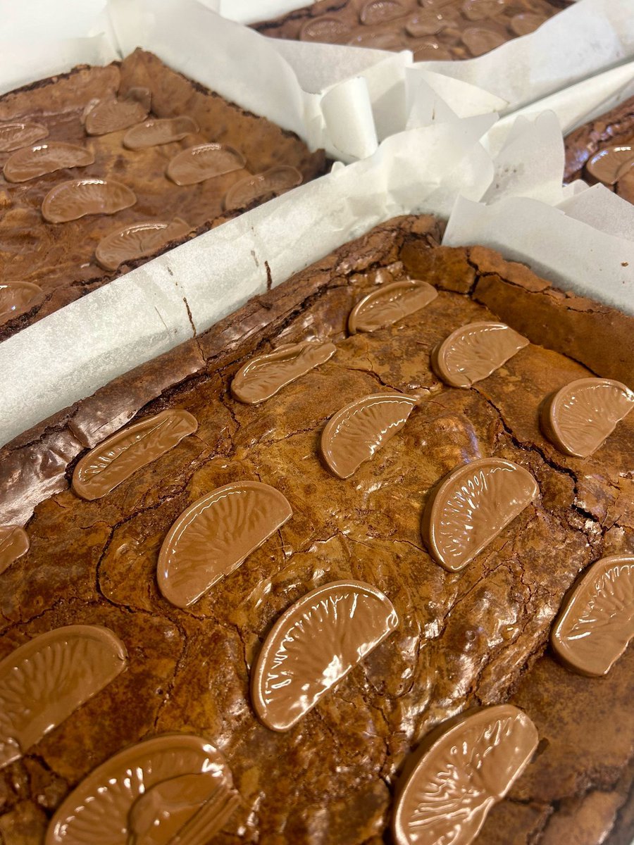 Introducing our latest sweet creation: TERRY’S CHOCOLATE ORANGE BROWNIE!
We’ve taken our rich, fudgy homemade Belgian chocolate brownie, added a zesty orange twist, and finished it with a slice of Terry’s Chocolate Orange on top it’s the ultimate treat 😋🙌