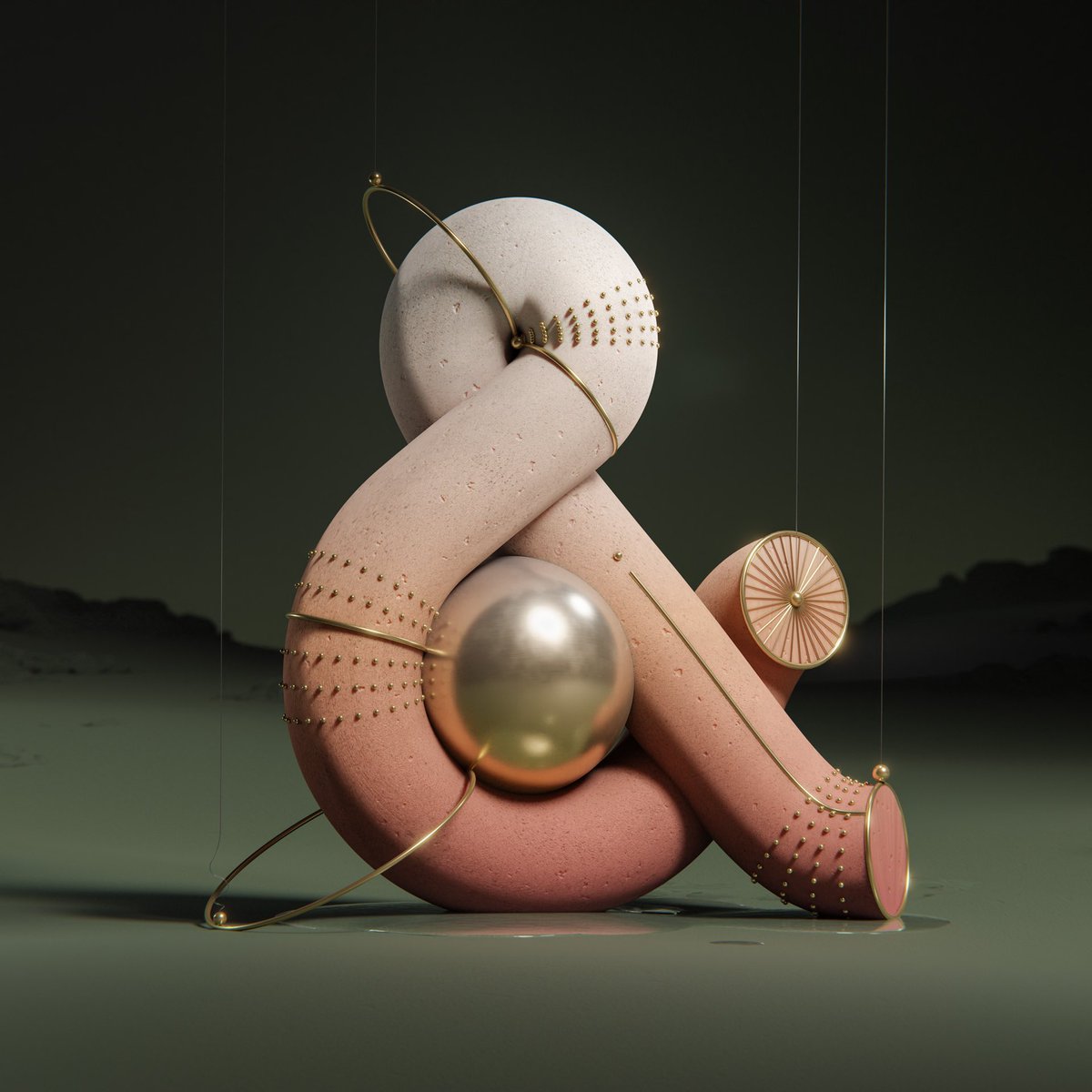 Some Ampersand from 2021 #3dart #3dtype