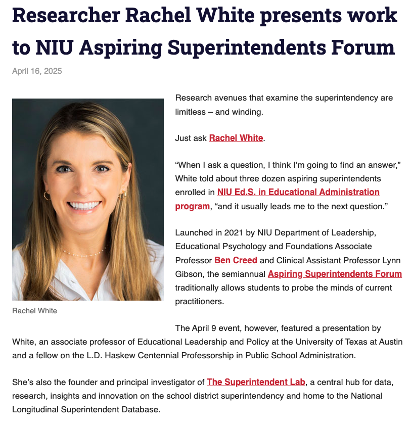 Being in community with aspiring superintendents who are engaged in rigorous research that taps into both their on-the-ground experiences and insights &amp; their curiosity to rigorously &amp; systematically study problems of practice is one of my absolute favorite parts of my job!