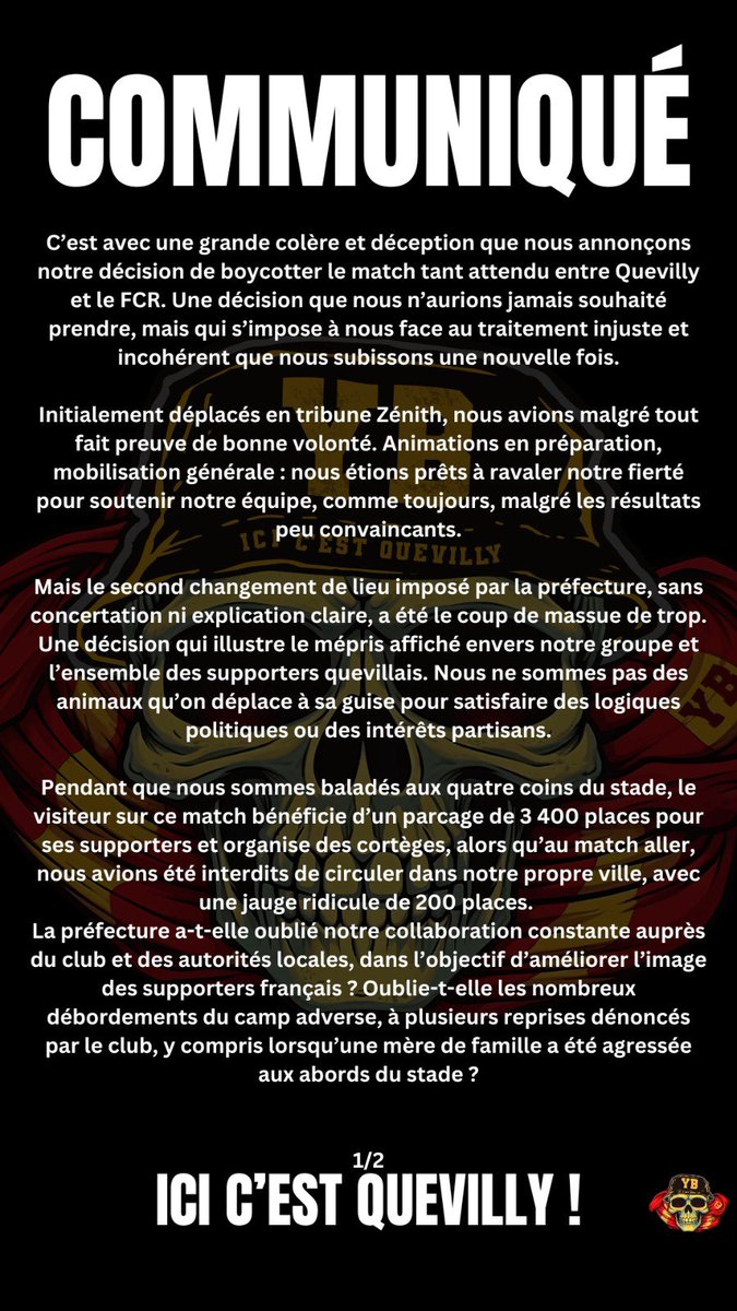 Young_Block2022's tweet photo. Communiqué concernant le match de vendredi. https://t.co/avXyfNldp7