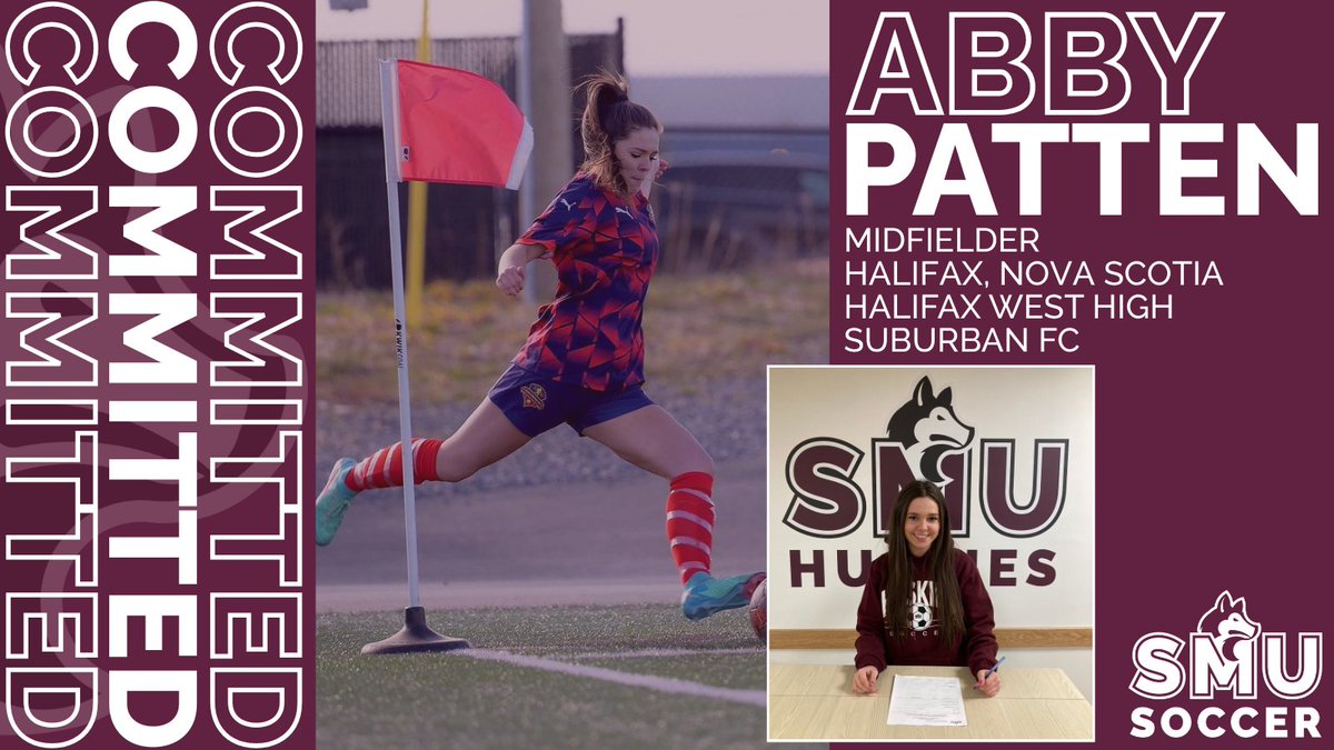 Saint Mary's Huskies women's soccer head coach Marisa Colzie is pleased to announce the commitment of midfielder Abby Patten.

An attacking midfielder from Halifax, N.S., Patten joins the Huskies out of Halifax West High and Suburban FC.

Full story: smuhuskies.ca/sports/wsoc/20…