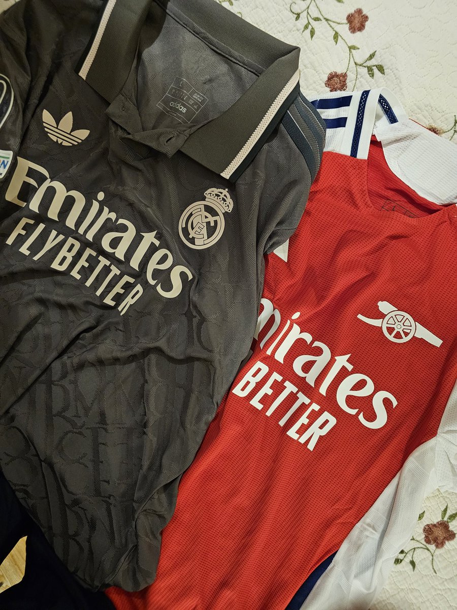 A few days ago, it was my b/d, my sister &amp; and my son gifted me these two jerseys of my favourite teams... tonight, I am in a real mix! May the best team win...