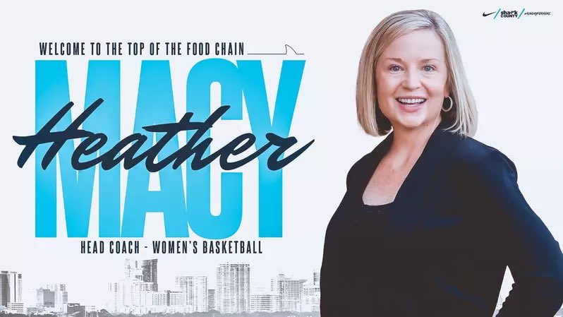 NSU_WBasketball's tweet photo. NSU names Heather Macy as Women's Basketball Head Coach

🔗 https://t.co/e19jPzPaH6

#HungryForMore // #SharkCounty https://t.co/lSm0MuP1dG