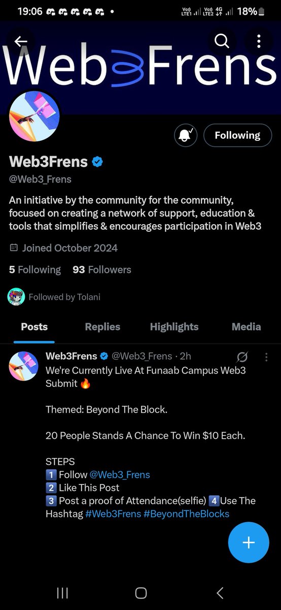 kingsonnofweb3's tweet photo. @Web3_Frens All tasks done @Web3_Frens
This wasn't just another event.
It was the start of something bigger.
The Web3 Campus event brought students, builders, and enthusiasts together.
More than that, it was a vibe.
#Web3Frens #BeyondTheBlocks https://t.co/gHDb0YqPXj