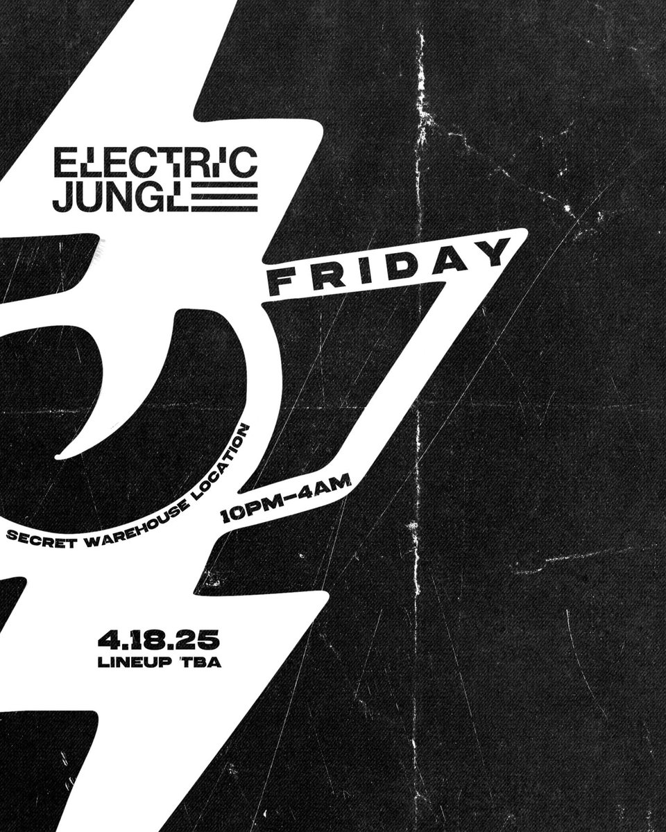 novacanesounds's tweet photo. Electric Jungle Friday April 18 
Inland Empire | House Music
10pm - 4am Secret warehouse https://t.co/Q4Lxnm4nNn