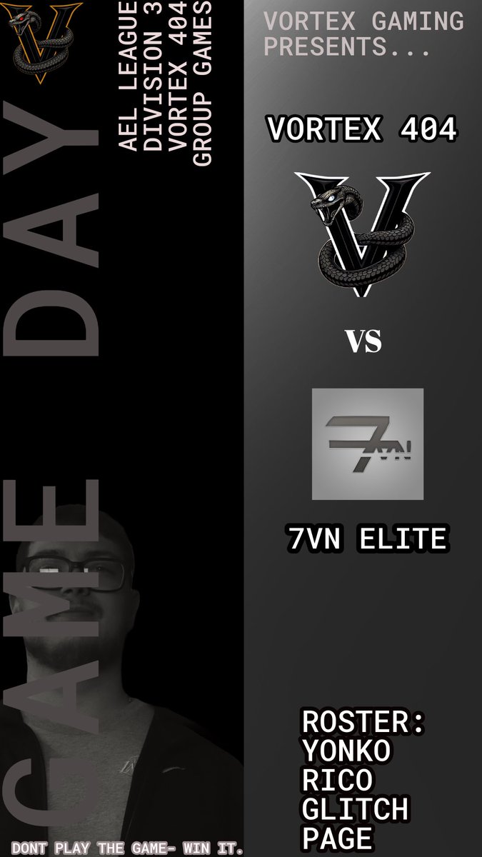 Vortex Gaming (@thevortexgg_) on Twitter photo 404 are back with another Div 3 game in the <a href="/AMeLeague/">AEL - Amateur Esports League</a> tonight ๐คซ
Roster:
<a href="/GlitchCOD_/">Glitch</a>
<a href="/metalricoo/">Rico</a>
<a href="/Yonkojb/">๐
Yonko</a>
<a href="/Pagedinho/">Pagedinho ๐ฌ๐ฎ</a>
๐
POVโs :
Glitch- youtube.com/@glitchcodx?siโฆ
Rico- twitch.tv/metalrico
Yonko- twitch.tv/00yonko
Page-Kick.com/pagedinho
Live at 8:15๐ฅ 404 are back with another Div 3 game in the <a href="/AMeLeague/">AEL - Amateur Esports League</a> tonight ๐คซ
Roster:
<a href="/GlitchCOD_/">Glitch</a>
<a href="/metalricoo/">Rico</a>
<a href="/Yonkojb/">๐
Yonko</a>
<a href="/Pagedinho/">Pagedinho ๐ฌ๐ฎ</a>
๐
POVโs :
Glitch- youtube.com/@glitchcodx?siโฆ
Rico- twitch.tv/metalrico
Yonko- twitch.tv/00yonko
Page-Kick.com/pagedinho
Live at 8:15๐ฅ