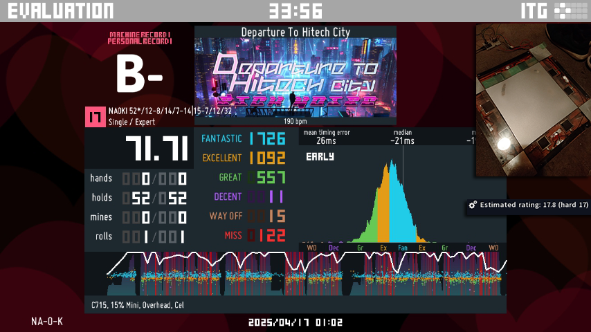 最近作った譜面の配置チェックしてる。目線のブレをもうちょっと減らしたい