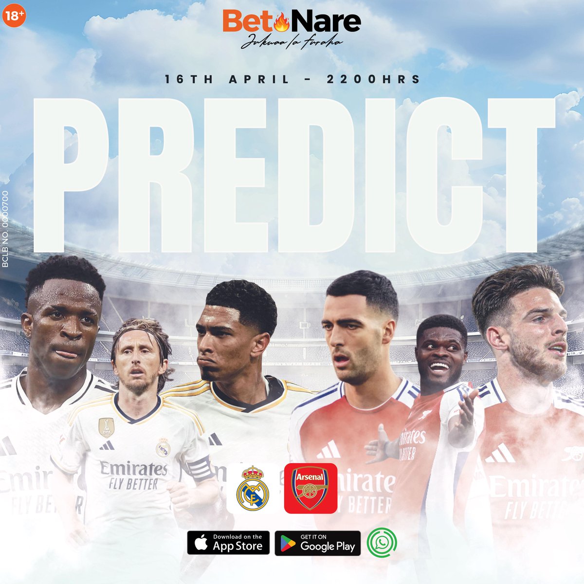 Real Madrid vs Arsenal about to kick off tonight

Tip: Real Madrid to score 2 goals 🔥

Play here bit.ly/4a4nMlJ       

Use promo code SUPERMETRO and receive Ksh 100k multibet boost bonus       

#AD