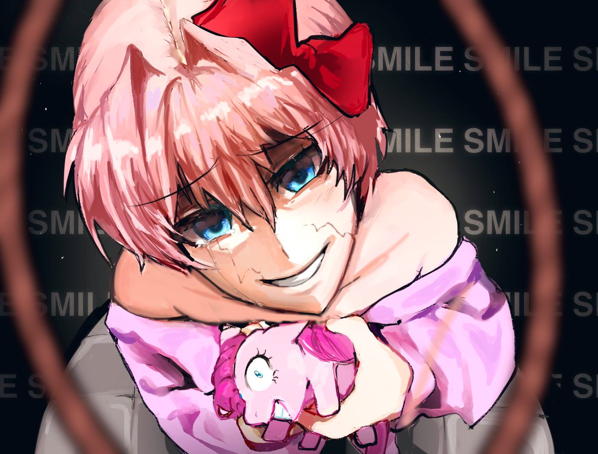 Something silly I made a bit ago while listening to smile #ddlc #mlp