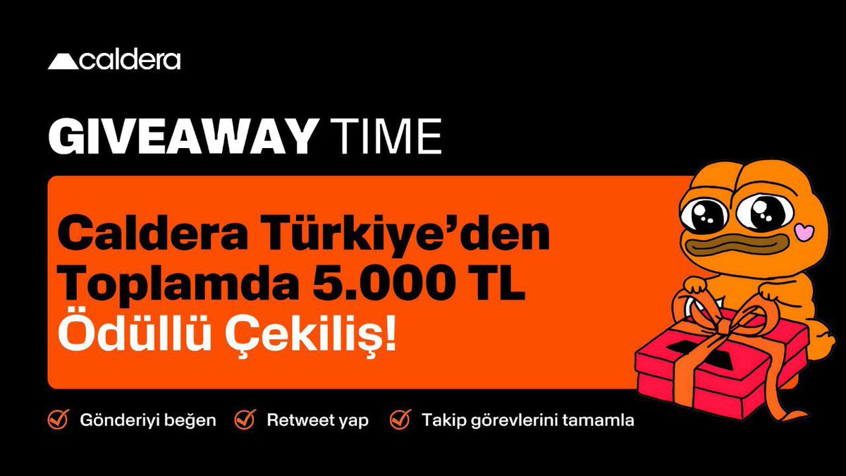 Muallimin Biri (@muallimin_biri) on Twitter photo ✅ Caldera Türkiye — Giveaway Time
📌 Caldera Türkiye ile birlikte 5.000 TL ödül dağıtıyoruz...
Katılım Koşulları :
1️⃣ <a href="/caldera_tr/">Caldera Türkiye 🇹🇷</a>’yi takip et
2️⃣ Bu paylaşımı beğen ve RT yap
3️⃣ Caldera TR TG kanalına katıl ve mesaj yaz: t.me/caldera_tr
🍀 Ödül 5 kişiye 1000'er TL ✅ Caldera Türkiye — Giveaway Time
📌 Caldera Türkiye ile birlikte 5.000 TL ödül dağıtıyoruz...
Katılım Koşulları :
1️⃣ <a href="/caldera_tr/">Caldera Türkiye 🇹🇷</a>’yi takip et
2️⃣ Bu paylaşımı beğen ve RT yap
3️⃣ Caldera TR TG kanalına katıl ve mesaj yaz: t.me/caldera_tr
🍀 Ödül 5 kişiye 1000'er TL