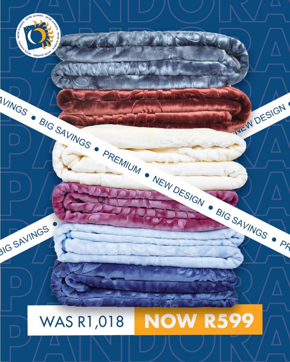 Sesliblankets's tweet photo. Pandora Faux Mink Blanket 1 Ply✨

Indulge in premium comfort! With its luxurious feel and new design, this is the perfect way to prep for winter while saving BIG! ❄

WAS R1,018 – NOW ONLY R599! https://t.co/cvnN6EDXbb