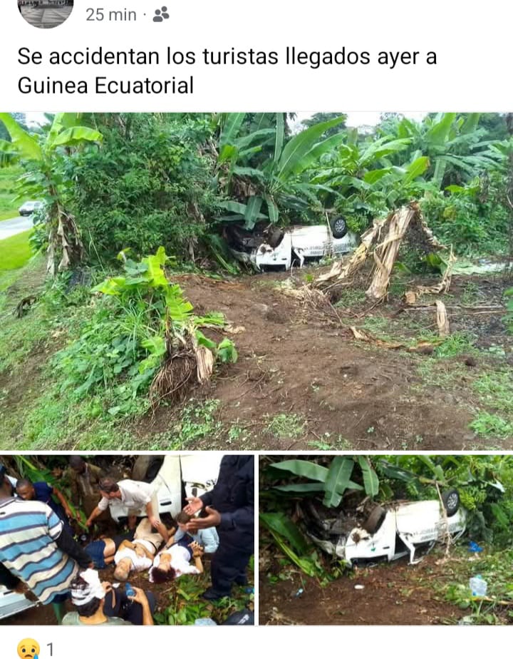 Se accidentan los turistas llegados ayer a Guinea Ecuatorial. Nadie podrá decir que no han sido avisados sobre hacer turismo en Guinea Ecuatorial.