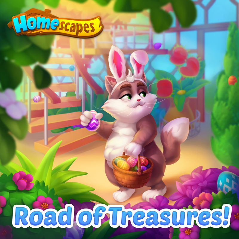 🐣 Get ready for a festive treasure hunt like no other: homescapes.onelink.me/zep5/m8n9lns1 
🐰 Follow the trail, unlock surprises, and look closely...
🥚 How many eggs can you find hiding in the picture? 🔍