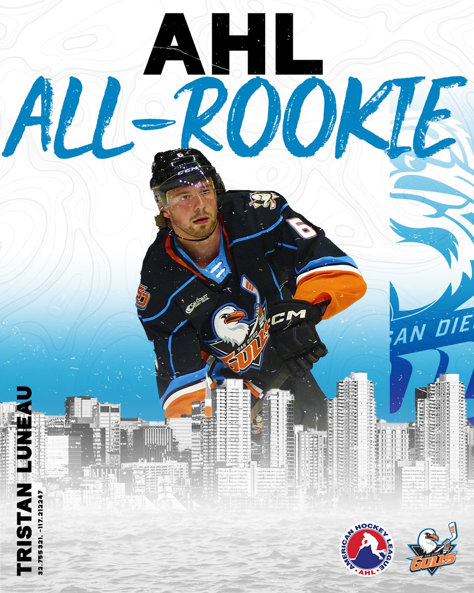 🌟 AHL ALL-ROOKIE TEAM 🌟

Tristan Luneau has been named to the 2024-25 AHL All-Rookie team! He becomes the first Gull to achieve this since Brandon Montour during the 2015-16 season.