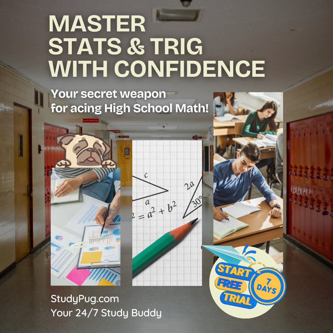 StudyPug's tweet photo. 📊At StudyPug, we've helped 5000+ students transform their math grades! 🚀

💯 Bite-sized videos for every Stats &amp; Trig topic
📚 Practice problems matching your textbook exactly

Click the link https://t.co/mVEhiSFlj6 to start your no-risk trial!
#mathhelper #testprep #studypug https://t.co/vWU4mDSAQd