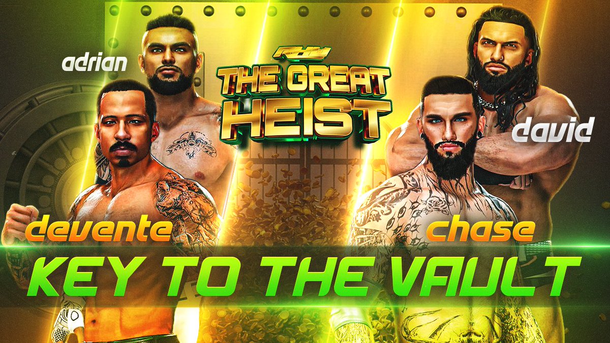 real hardcore wrestling (@rhw_official) on Twitter photo 💥🔑 LOOK OUT! @Chase_Baker, <a href="/AdrianCastr38/">ADRIAN CASTRO</a>, <a href="/Juggernaut_Rude/">David Rude</a>, and Devante Smith are all set to clash in a high-stakes Fatal 4-Way match! 💥
🔥 With the key to the vault on the line, these thieves are looking to steal their way to victory and unlock the treasure hidden inside! 💥🔑 LOOK OUT! @Chase_Baker, <a href="/AdrianCastr38/">ADRIAN CASTRO</a>, <a href="/Juggernaut_Rude/">David Rude</a>, and Devante Smith are all set to clash in a high-stakes Fatal 4-Way match! 💥
🔥 With the key to the vault on the line, these thieves are looking to steal their way to victory and unlock the treasure hidden inside!