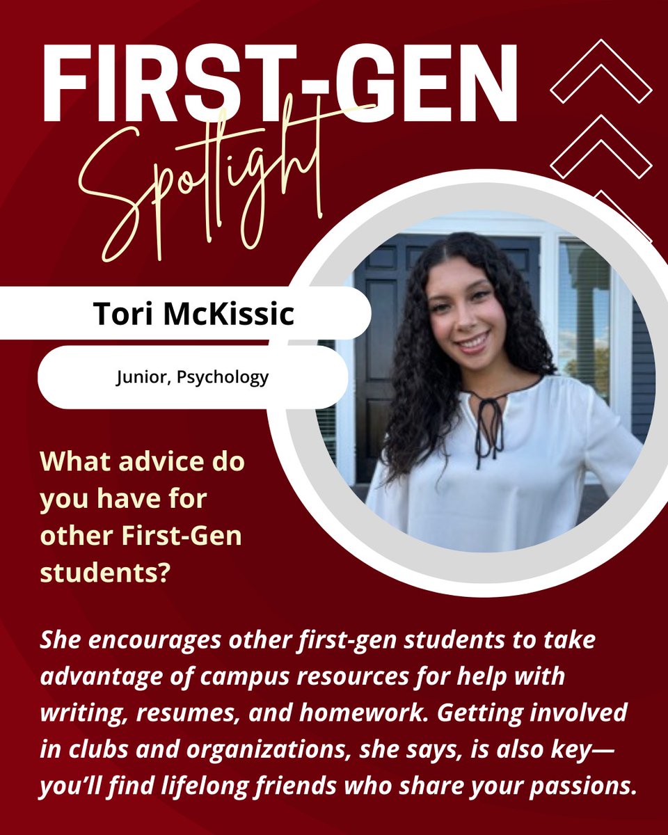 USCFIRST_GEN's tweet image. First-Gen Spotlights are featured in two newsletters each month!
You can learn more about Tori and upcoming First-Gen Spotlights when you are subscribed to our email newsletter: ow.ly/iR3N50VBTln
#FirstGenGamecocks @UofSC @uofscstudents