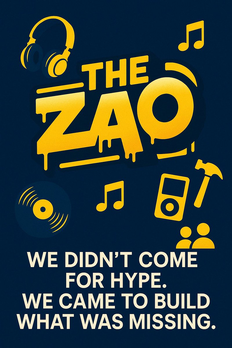 1/
We didn’t come for hype.

We came to build what was missing.

A thread on what actually went wrong in Web3 music—and how ZAO is rebuilding it from the ground up 🧵