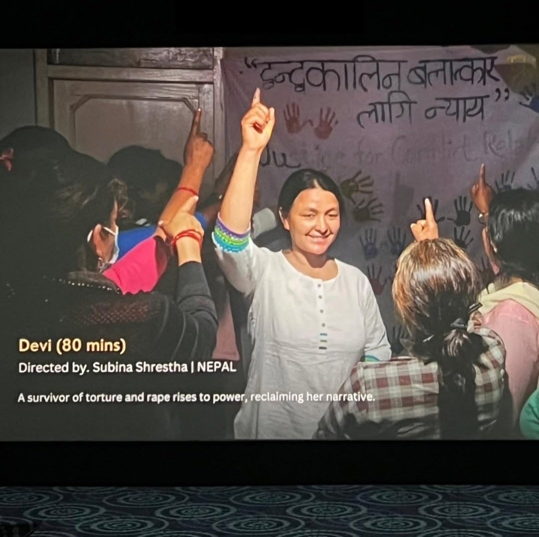 itspratisha's tweet photo. Memories of trauma don’t fade; they shape lives. Watching Devi at NIFF was heartbreaking yet inspiring. A raw portrayal of wartime rape survivors’ pain, resilience &amp; their long fight for justice, one long dismissed by those in power. Their courage is a rallying cry. 
#Devi #NIFF https://t.co/7QQaWLHZJC