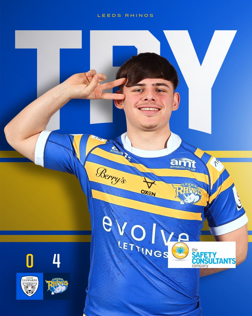 leedsrhinos's tweet photo. Leopards 0 - 4 Rhinos 5'

Try Rhinos!! The support from Jack is rewarded after the offload in the tackle finds Mears who races away to score. https://t.co/NyP6IW1Z7A