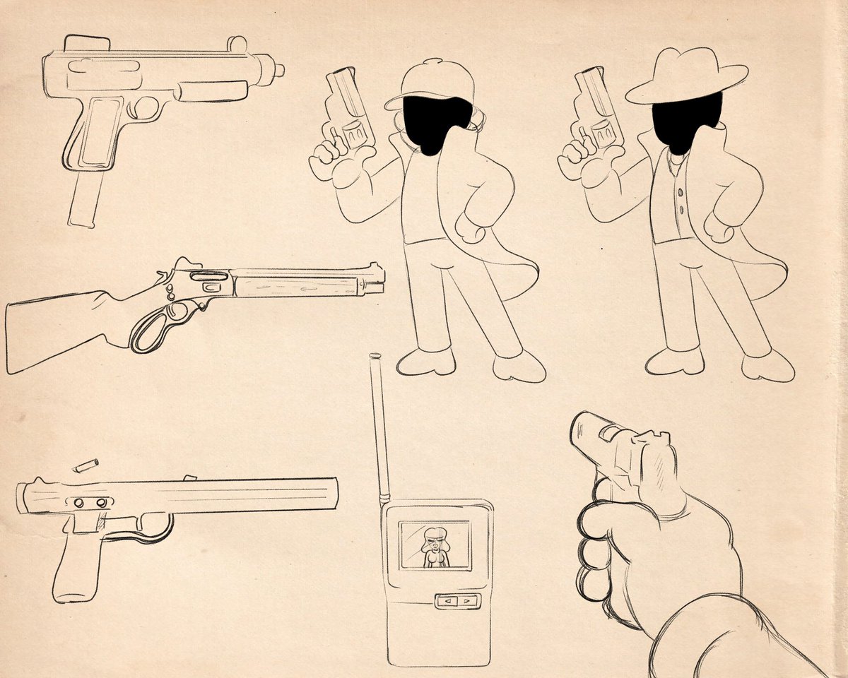 Going through some old concepts. 

This was an idea I had for a first person detective style mystery shooter game for Mr. Midnight.