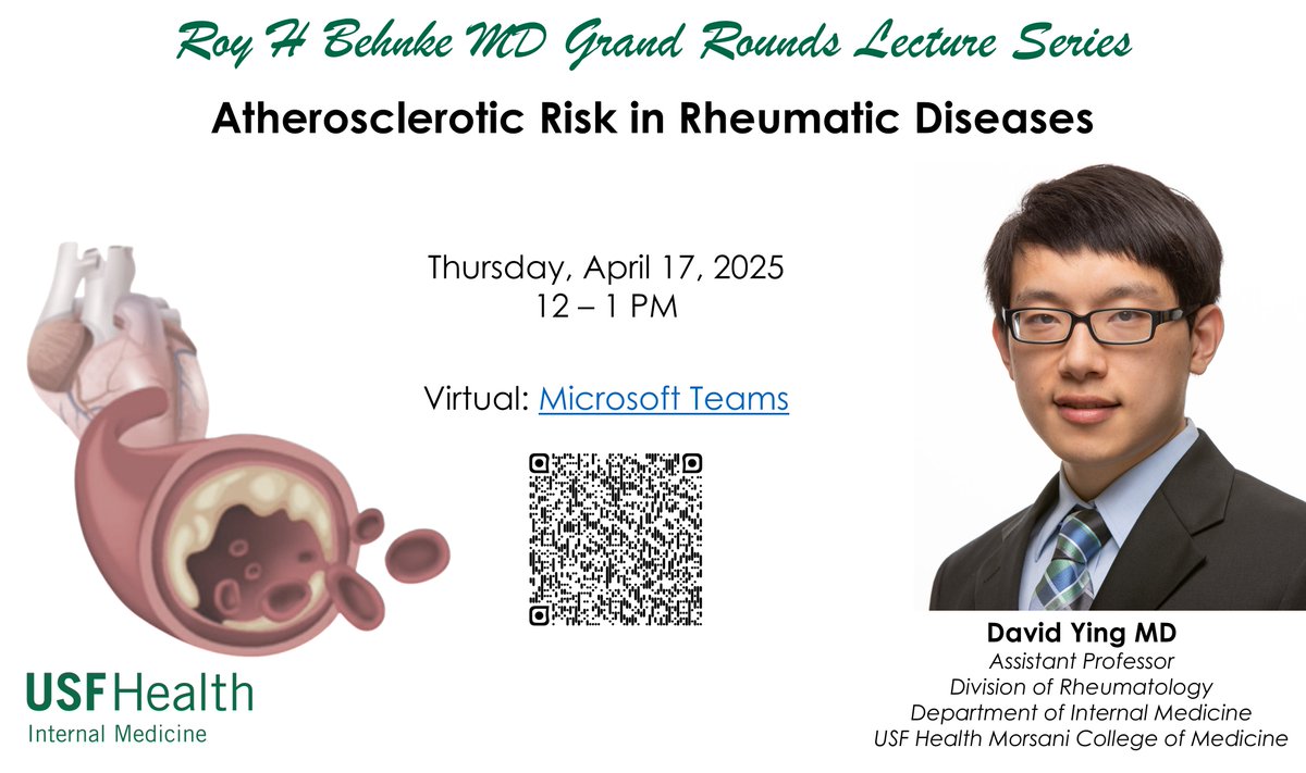 Join us for Grand Rounds tomorrow, 4/17, at noon.
Virtual via Microsoft Teams: tinyurl.com/Spring2025IMGr…