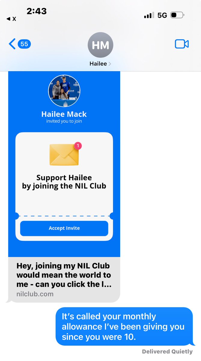 CoachChrisMack's tweet image. When your daughter asks you for NIL funding…. #WaitInLine