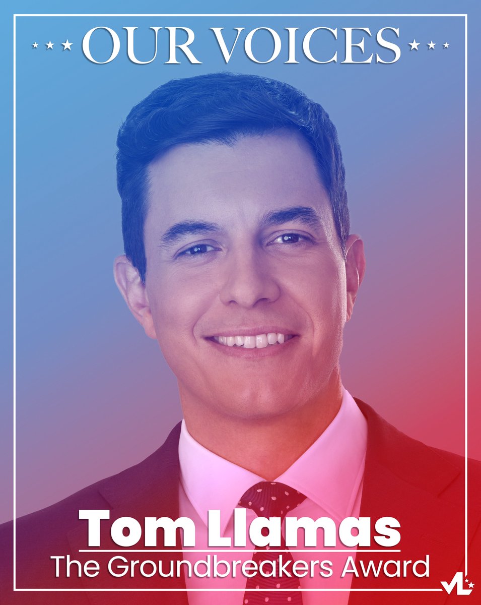 Thrilled to honor <a href="/NBCNews/">NBC News</a> Tom Llamas with this year’s Our Voices Groundbreaker Award! As the first Latino to anchor a prime-time weekday network newscast, he’s redefining journalism with purpose, integrity, and impact.