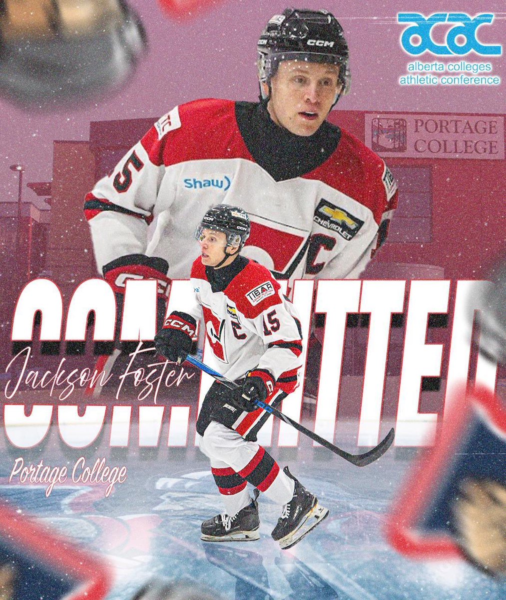 Congrats to Jackson Foster on his commitment to play hockey at Portage College in the Alberta College Athletic Conference!